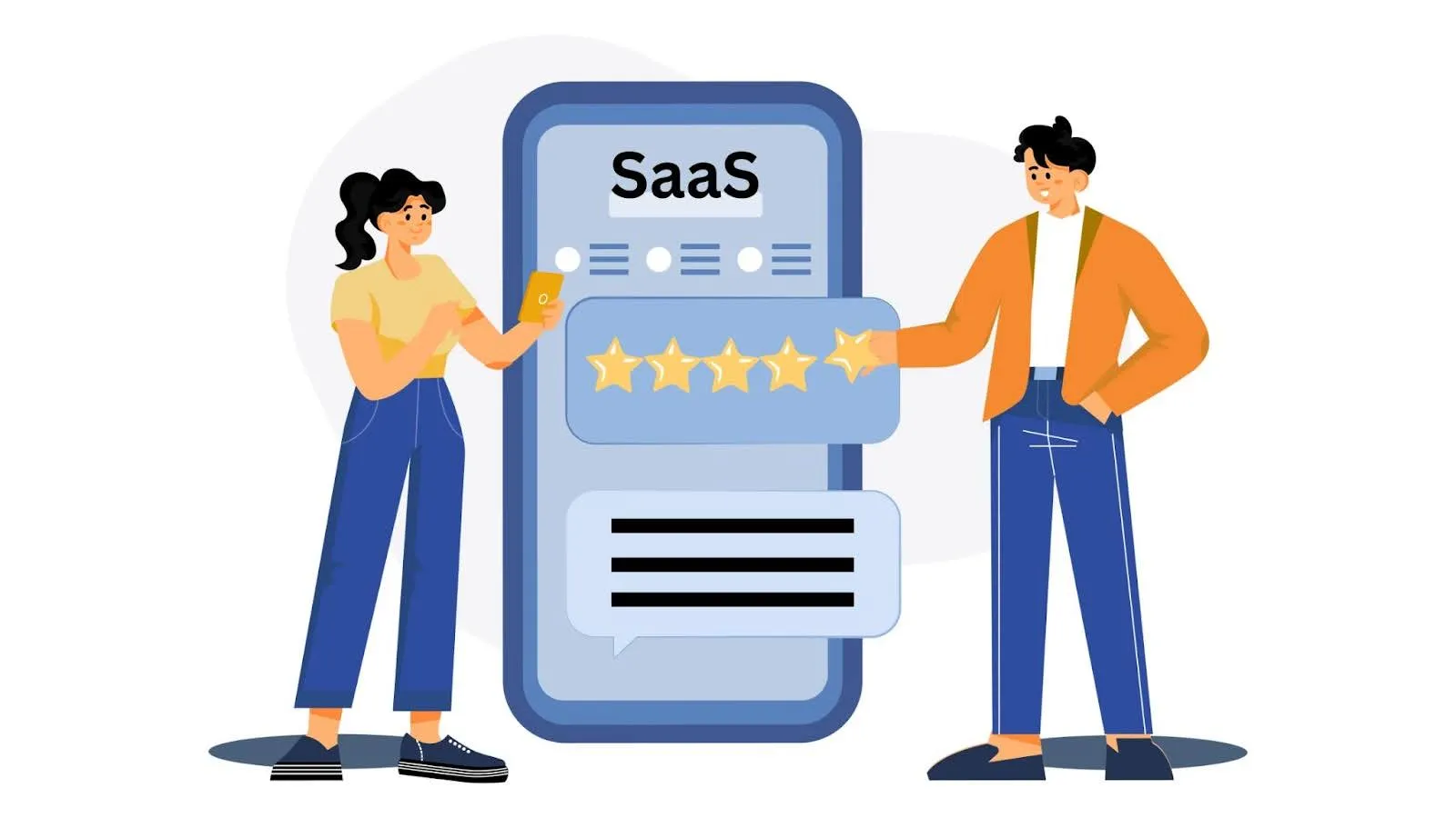 Founders looking at a mobile app