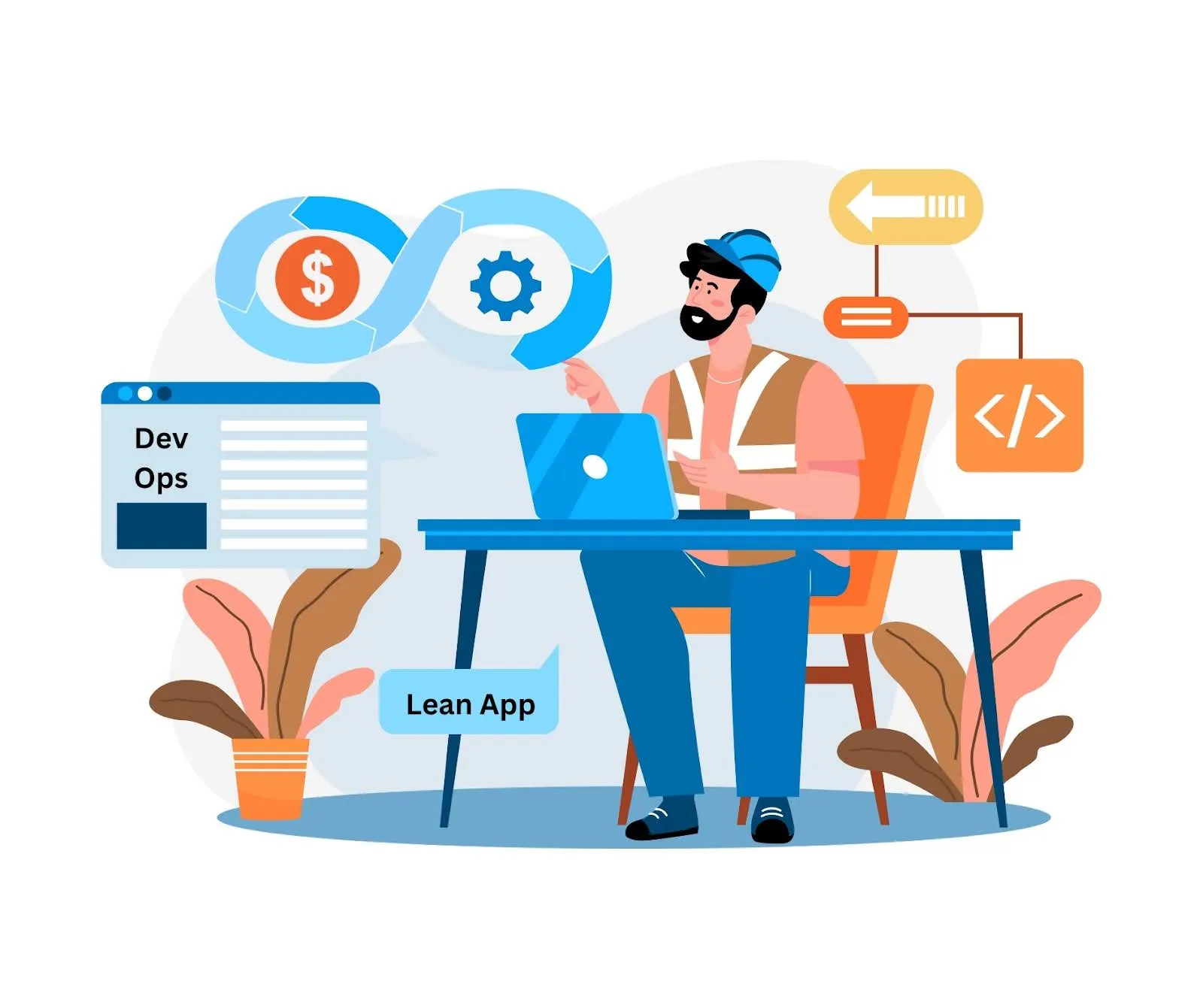 A mobile app developer at work