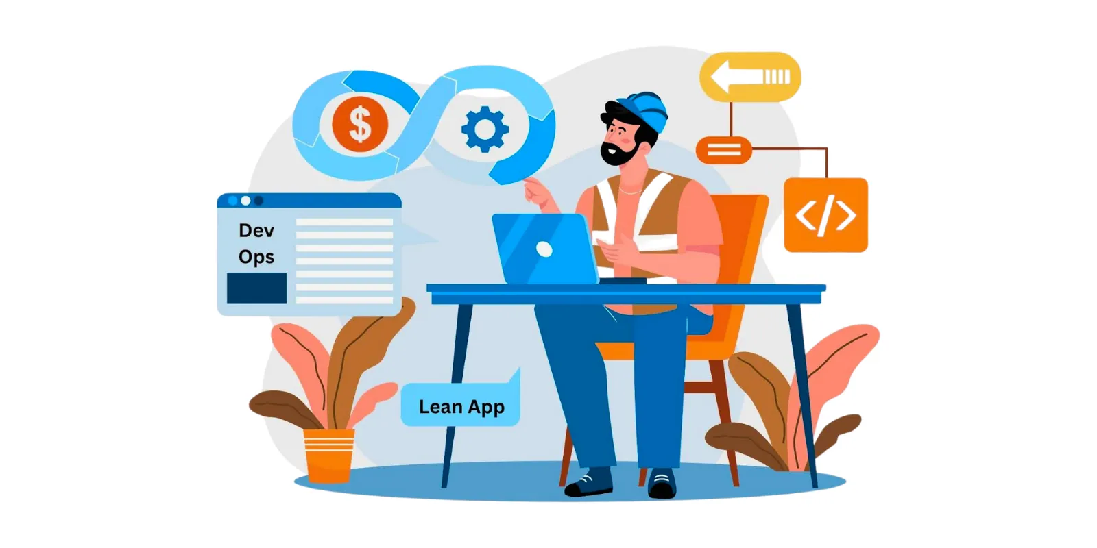 A mobile app developer at work