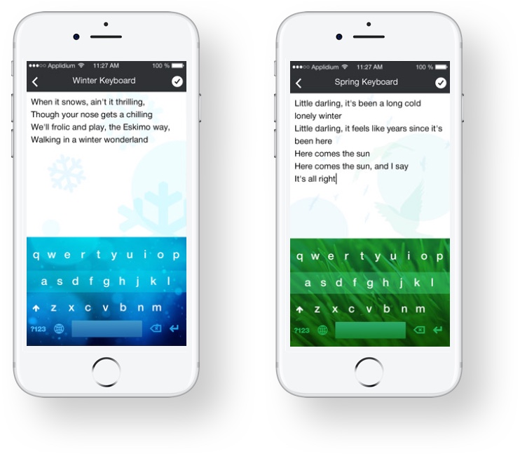 iOS8 Custom Keyboard iOS app, designed by Magora