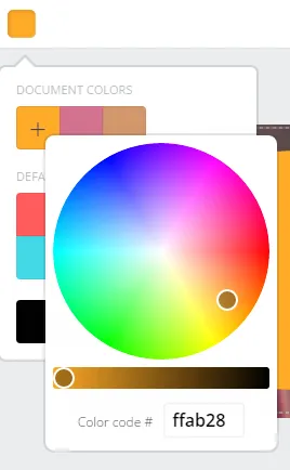 Choose color palette
