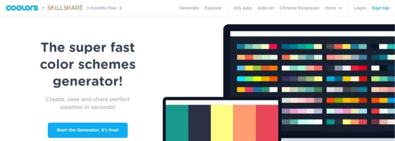 Color palette for your web design