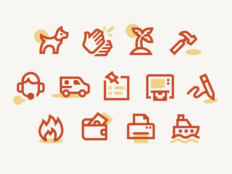 Examples of dutone icons