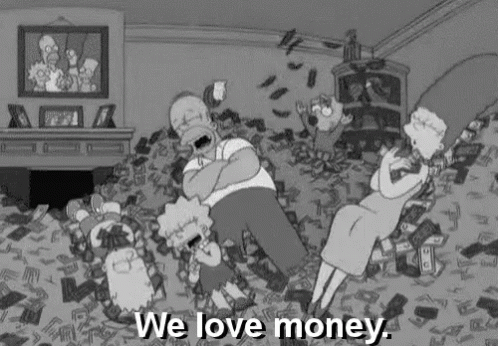 simpsons love money