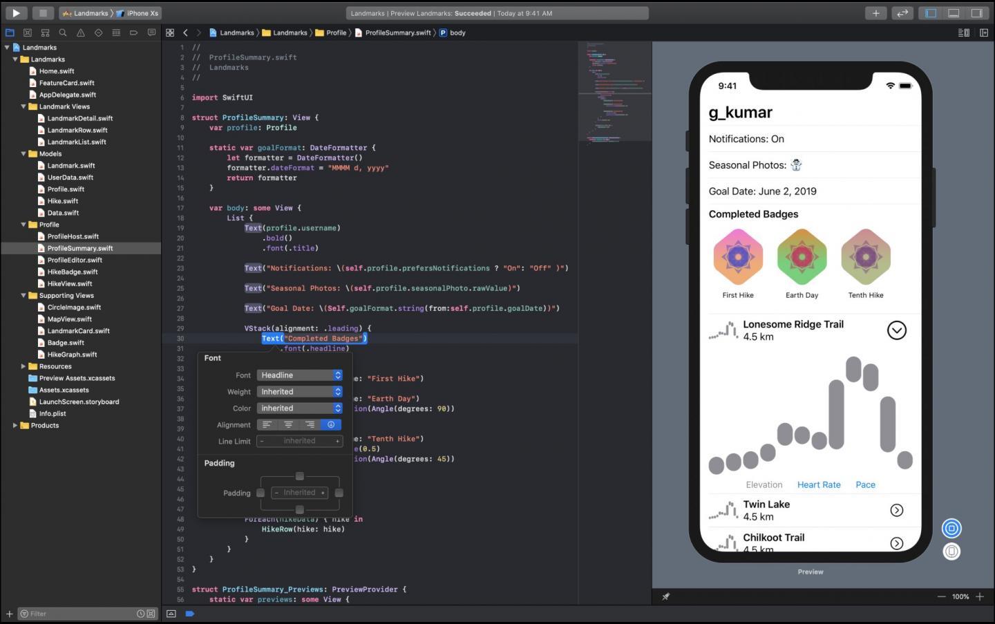 live preview swift ui